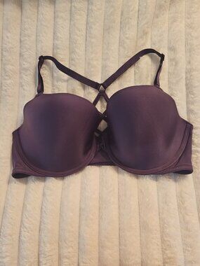 Victoria's Secret Lined Demi Bra | 36D | Purple Strappy Racerback